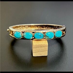 Sterling Silver and Kingman Turquoise Women's Bracelet